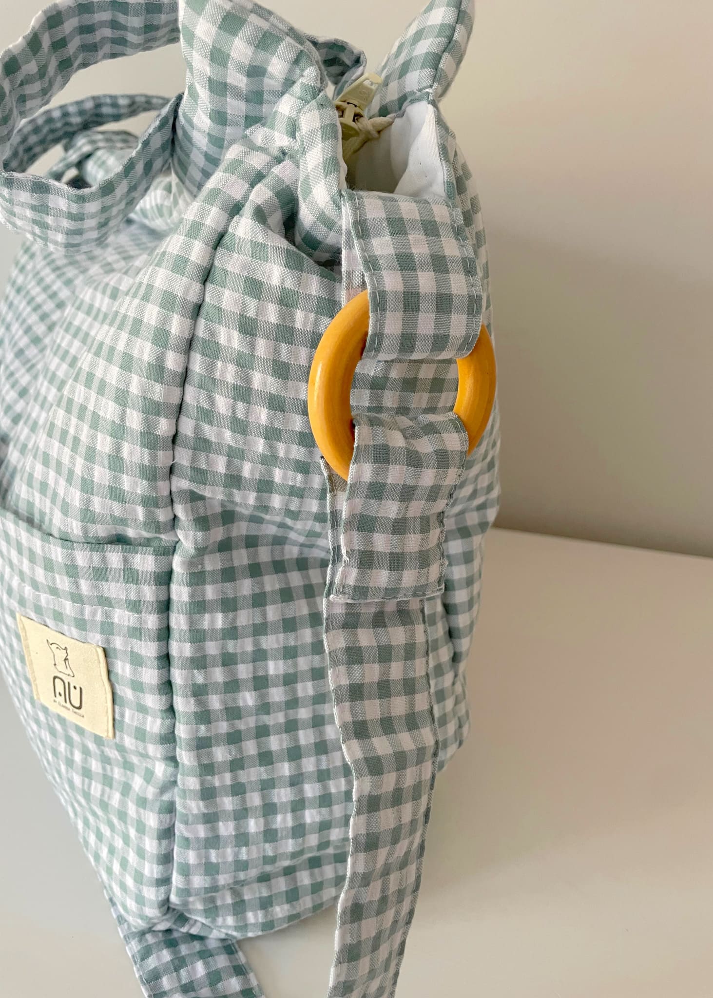 bolsa-bolso-cochecito-paseo-cuadro-vichy-verde-aguamarina-verano-primavera-unisex-tienda-infantil