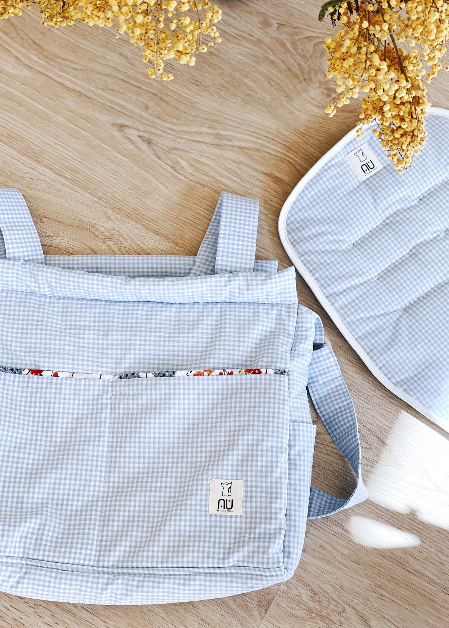 bolsa-carrito-sillita-paseo-bebe-auspain-celeste-vichy